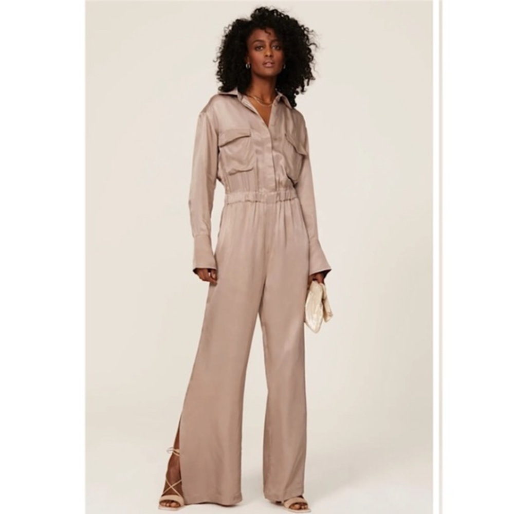 Nicholas Emma Satin Sleek Glam Jumpsit